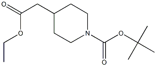 4-(2-乙氧基-2-氧代乙基)哌啶-1-甲酸叔丁酯 结构式