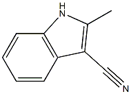 2-甲基-3-吲哚甲腈, , 结构式