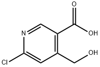 6-Chloro-4-hydroxyMethyl-nicotinic acid Structure