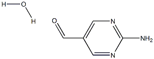 2-アミノピリミジン-5-カルブアルデヒド水和物 化学構造式