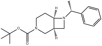 (1S,6R)-3-BOC-7-[(R)-1-苯基乙基]-3,7-二氮杂双环[4.2.0]辛烷, 1820574-76-2, 结构式
