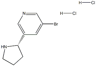 (S)-3-溴-5-(吡咯烷-2-基)吡啶二盐酸盐, , 结构式