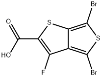 4,6-二溴-3-氟噻吩并[3,4-B]噻吩-2-羧酸, 1628427-36-0, 结构式