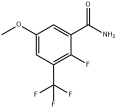 2-氟-5-甲氧基-3-(三氟甲基)苯甲酰胺, 1373920-76-3, 结构式