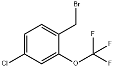 4-クロロ-2-(トリフルオロメトキシ)ベンジルブロミド 化学構造式