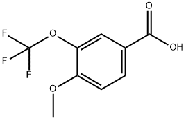 4-メトキシ-3-(トリフルオロメトキシ)安息香酸 化学構造式