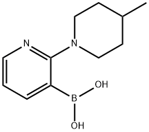 (2-(4-メチルピペリジン-1-イル)ピリジン-3-イル)ボロン酸 化学構造式
