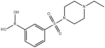 (3-((4-乙基哌嗪-1-基)磺酰)苯基)硼酸 结构式