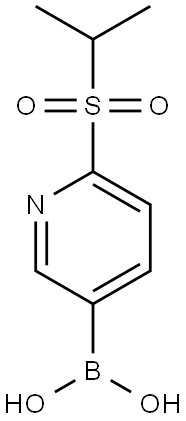 (6-(isopropylsulfonyl)pyridin-3-yl)boronic acid 化学構造式