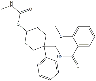 (1r,4r)-4-((2-MethoxybenzaMido)Methyl)-4-phenylcyclohexyl MethylcarbaMate Struktur