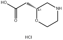 (R)-2-(Morpholin-2-yl)acetic acid hydrochloride Structure