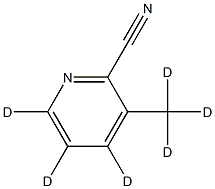 3-Methylpicolinonitrile-d6,,结构式
