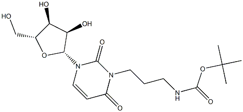 N3-[3-(tert-Butoxycarbonyl)aMino]propyluridine 化学構造式