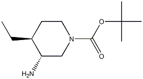 Trans-tert-butyl 3-aMino-4-ethylpiperidine-1-carboxylate Struktur