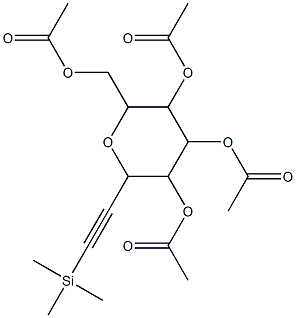 2-(AcetoxyMethyl)-6-((triMethylsilyl)ethynyl)tetrahydro-2H-pyran-3,4,5-triyl triacetate,1624260-14-5,结构式