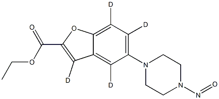 5-(4-Nitrosopiperazin-1-yl)benzofuran-2-carboxylic Acid Ethyl Ester-d4 Structure