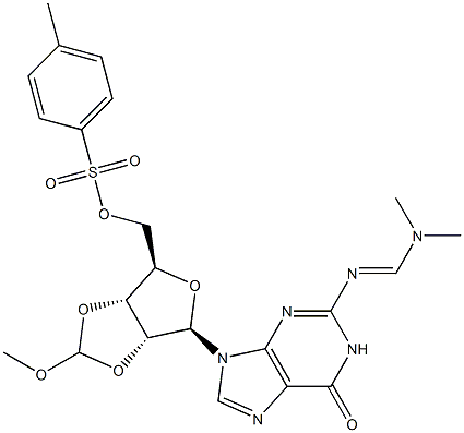 N-[(DiMethylaMino)Methylene]-2',3'-O-(MethoxyMethylene)guanosine 5'-(4-Methylbenzenesulfonate) Struktur