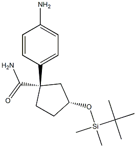 (1S,3R)-1-(4-AMinophenyl)-3-((tert-butyldiMethylsilyl)oxy)cyclopentanecarboxaMide Structure