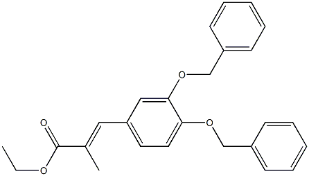 (E)-3-(3,4-Bis(benzyloxy)phenyl)-2-Methylacrylic Acid Ethyl Ester Structure