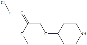 (Piperidin-4-yloxy)acetic acid Methyl ester hdyrochloride Structure