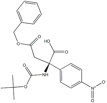 Boc-L-aspartic acid  b-benzyl ester a-4-nitrophenyl ester Structure