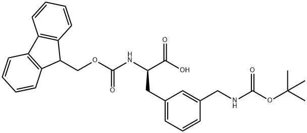 FMOC-D-PHE(3-CH2NHBOC)-OH,1217665-54-7,结构式