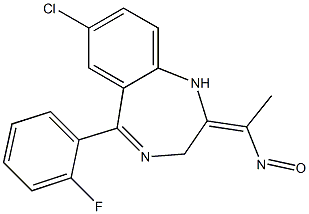 7-Chloro-5-(2-fluorophenyl)-2-(1-nitrosoethylidene)-2,3-dihydro-1H-benzo[e][1,4]diazepine Structure