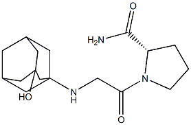 (S)-1-[2-(3-羟基-1-金刚烷胺基)-乙酰基]-2-甲酰基吡咯,,结构式