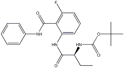 (S)-tert-butyl (1-((3-fluoro-2-(phenylcarbaMoyl)phenyl)aMino)-1-oxobutan-2-yl)carbaMate Struktur