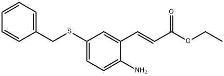 (E)-ethyl 3-(2-aMino-5-(benzylthio)phenyl)acrylate Structure