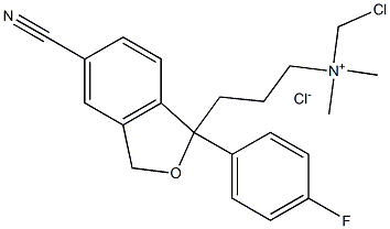 N-ChloroMethyl CitalopraM Chloride Structure