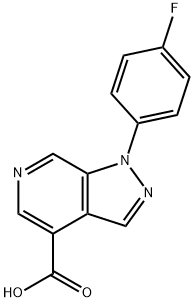 1-(4-氟苯基)-1H吡唑并[3,4-C]吡啶-4-羧酸, 1220165-92-3, 结构式