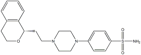 (S)-4-(4-(2-(isochroMan-1-yl)ethyl)piperazin-1-yl)benzenesulfonaMide 结构式