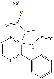 S-3-苯基-2-(2-吡嗪甲酰基氨基)丙酸钠, , 结构式