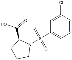 1-(3-Chlorophenylsulfonyl)-L-proline, 96% Structure