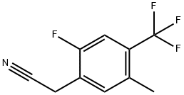 2-氟-5-甲基-4-(三氟甲基)苯基乙腈, 1323966-11-5, 结构式