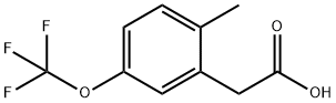 2-甲基-5-(三氟甲氧基)苯乙酸 结构式