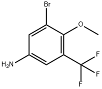 3-溴-4-甲氧基-5-(三氟甲基)苯胺, 1373920-70-7, 结构式
