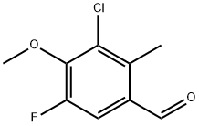 3-氯-5-氟-4-甲氧基-2-甲基苯甲醛 结构式