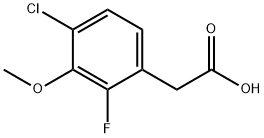 4-Chloro-2-fluoro-3-Methoxyphenylacetic acid, 97% Struktur