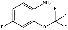 4-フルオロ-2-(トリフルオロメトキシ)アニリン 化学構造式