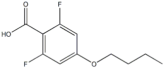 4-N-丁氧基-2,6-二氟苯甲酸,,结构式