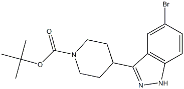 tert-butyl 4-(5-broMo-1H-indazol-3-yl)piperidine-1-carboxylate Structure