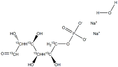 D-Glucose 6-Phosphate-13C6 Disodium Salt Hydrate Struktur