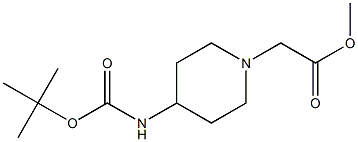 Methyl 2-(4-((tert-butoxycarbonyl)aMino)piperidin-1-yl)acetate Structure