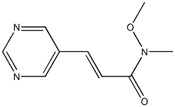 (E)-N-Methoxy-N-Methyl-3-(pyriMidin-5-yl)acrylaMide,,结构式