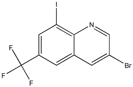 3-溴-8-碘-6-三氟甲基喹啉 结构式
