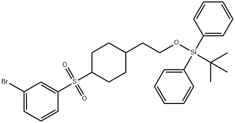(2-(4-((3-broMophenyl)sulfonyl)cyclohexyl)ethoxy)(tert-butyl)diphenylsilane Structure