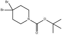 4,4-二溴哌啶-1-羧酸叔丁酯, 1624261-43-3, 结构式