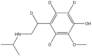 2-Methoxy-4-[2-[(1-Methylethyl)aMino]ethyl]phenol-d4 Structure